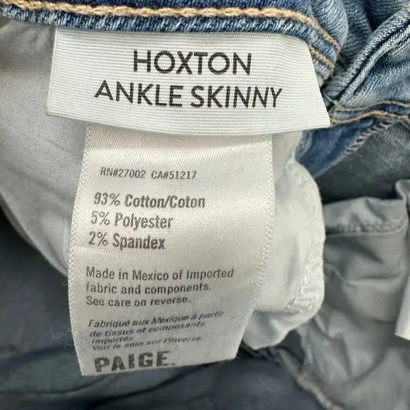 PAIGE DENIM Hoxton Ankle Skinny Denim Jean in Hot Toddy Light Wash // 28 - Picture 11 of 12